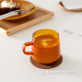Kolorowe szklane filiżanki herbaty kubki do kawy